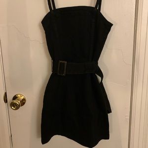 H&M Black Denim tank top dress with belt